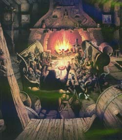 Drinks by the fire